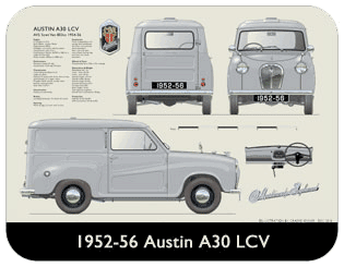 Austin A30 Van 1954-56 Place Mat, Medium